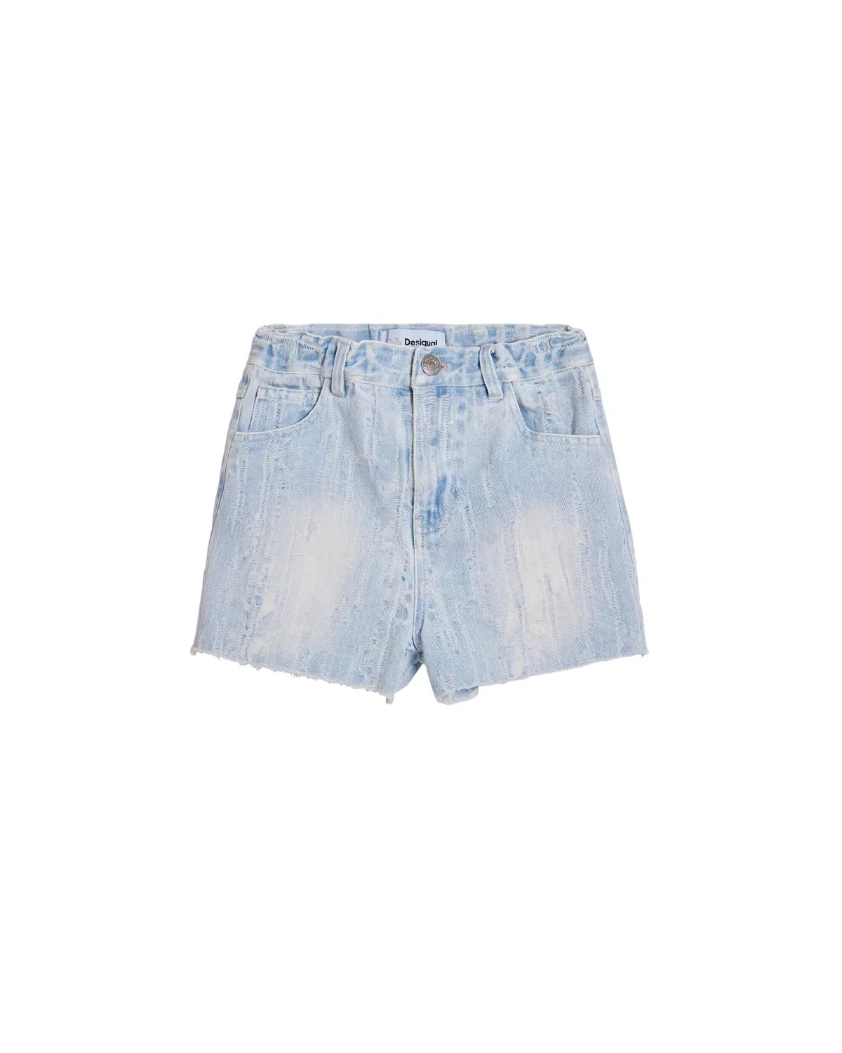 Детские шорты для девочек джинсовые с принтом Desigual, Denim