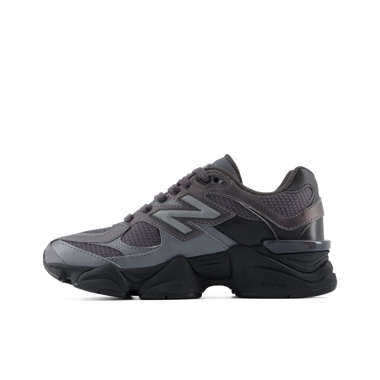 Детские кроссовки с шнуровкой 9060 Lace New Balance, Black With Castlerock — фото 3