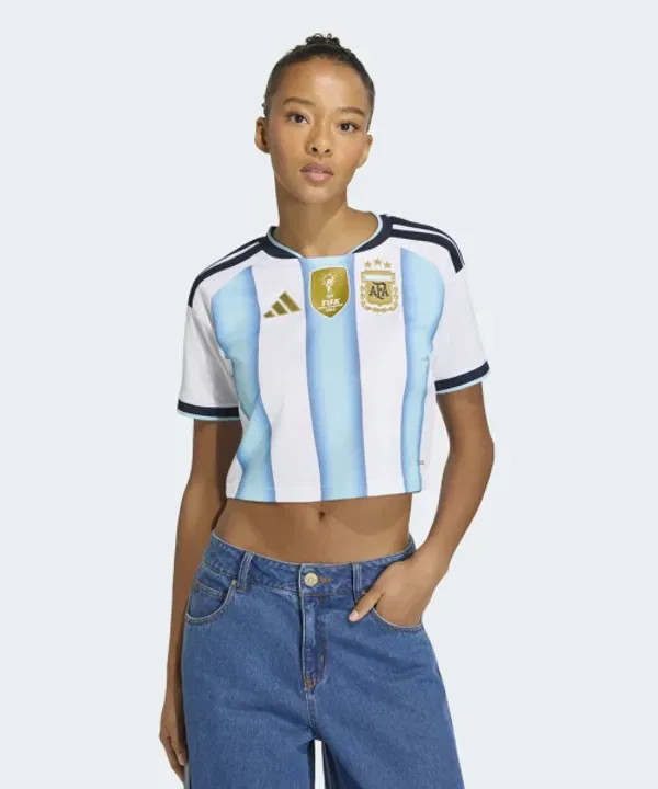 Футболка Аргентина 26 Home Cropped, бело-голубой, Adidas