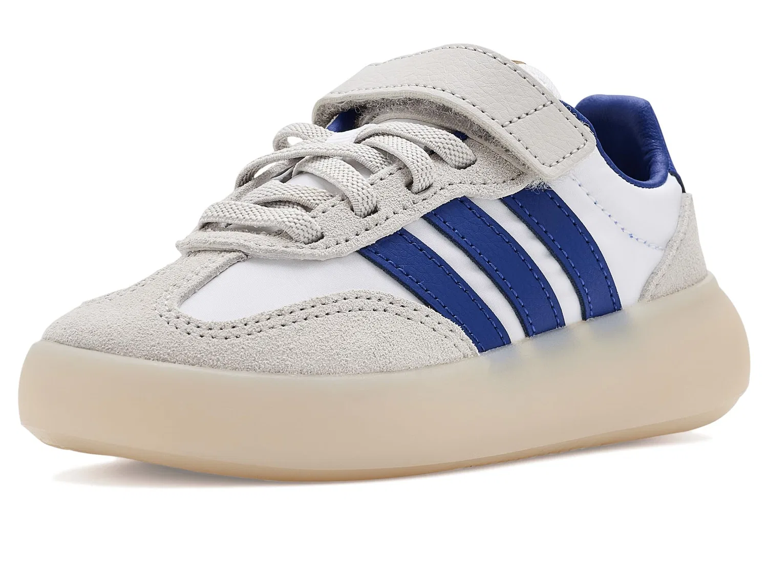 Кроссовки Barreda Decode Elastic Lace & Strap (для маленьких детей) Adidas Kids, White/Mystery Ink/Pure Ruby — фото 2