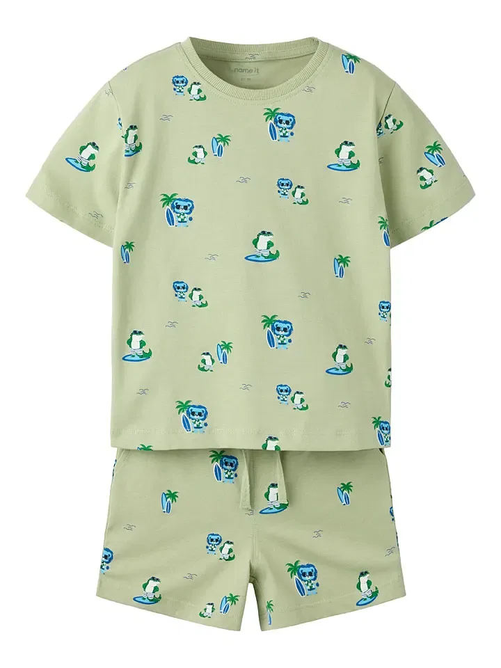 Комплект одежды с принтом Jaxon Name It, зеленый