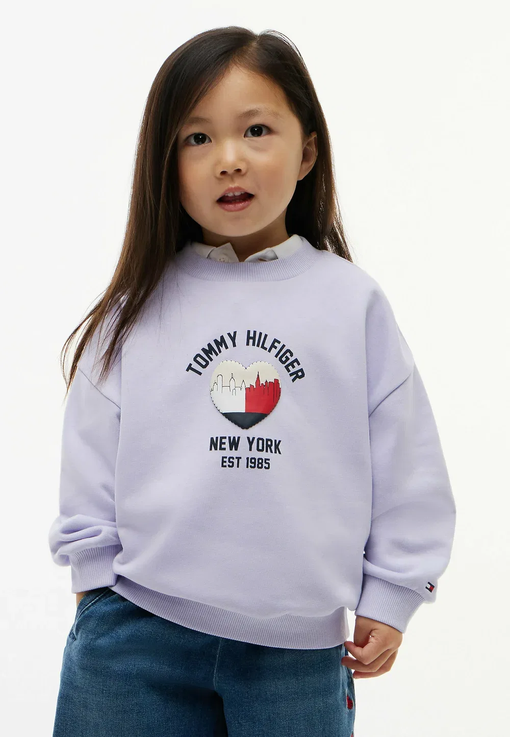 Толстовка с круглым вырезом Terry унисекс - толстовка Tommy Hilfiger, Lavender Ice
