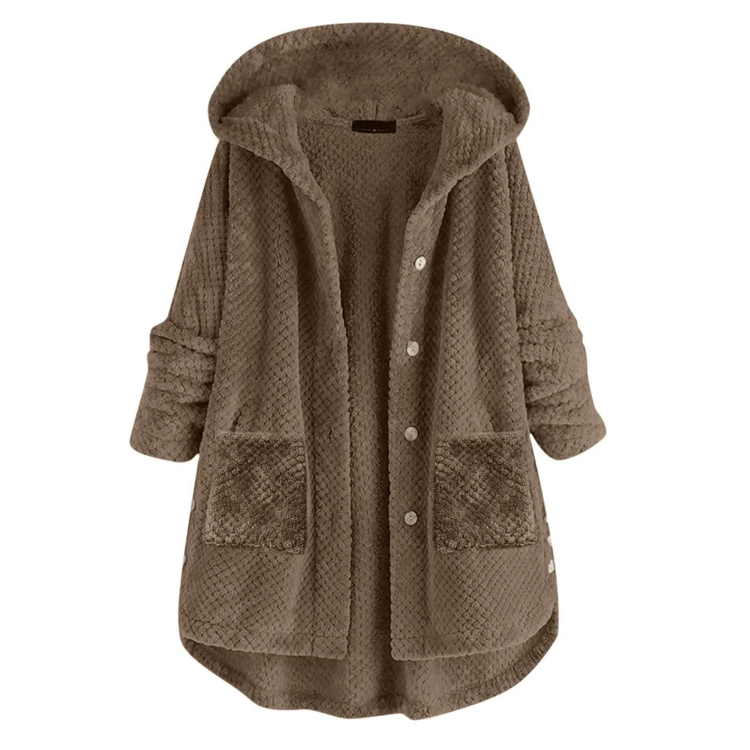 Женская куртка из флиса с капюшоном и длинным рукавом Arctic Velvet, Caffè 1 — фото 2