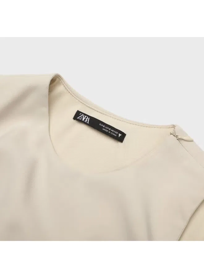Топ с принтом Zara, хаки — фото 4