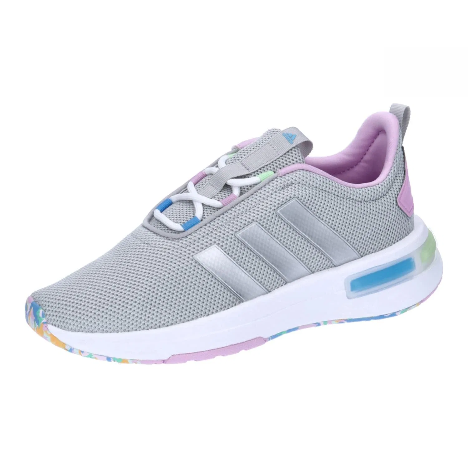 Детские кроссовки для мальчиков с шнуровкой Racer Tr23 Shoes Kids Adidas, Grey Silver Met Bliss Lilac