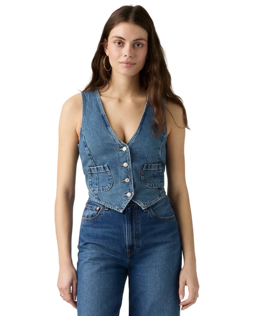 Жилет женский хлопковый с V-образным вырезом Levi's, Lets Party