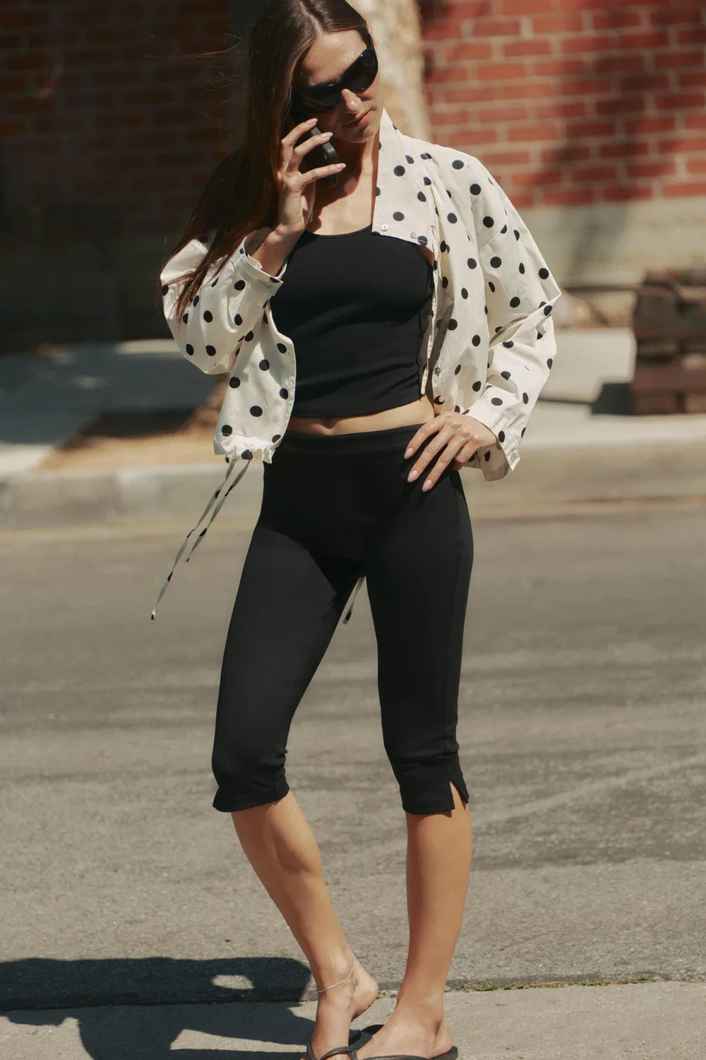 Куртка в горошек ZARA, Vanilla-Black