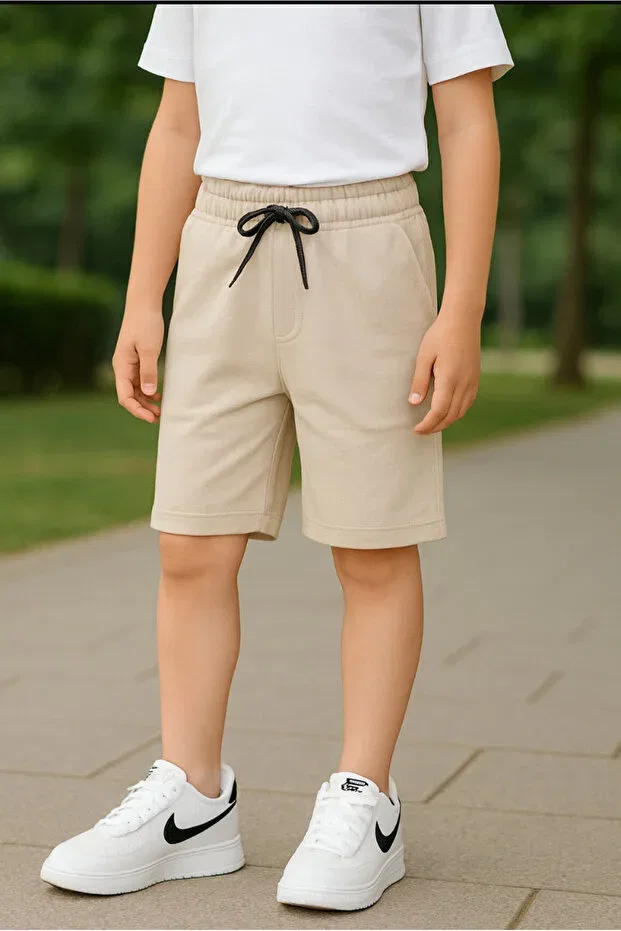 Детские шорты для мальчиков хлопковые с карманами Pike Mcr, Beige