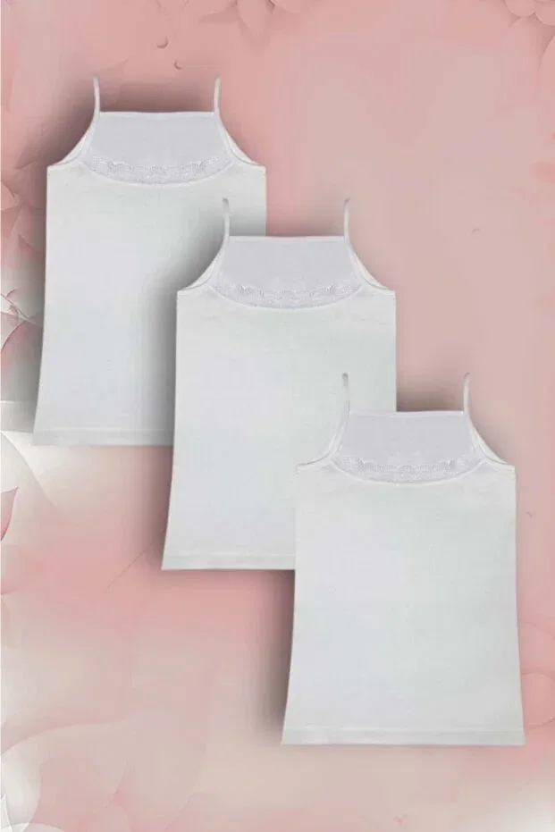 Детское белье для девочек хлопковое 3 предмета Gri Mor Tekstil, White