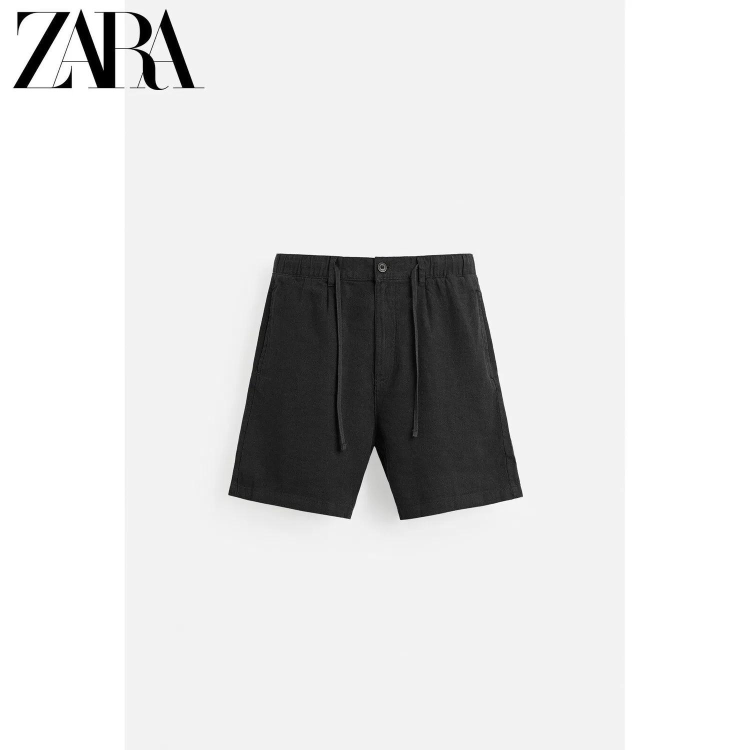 Шорты повседневные черные ZARA, Black — фото 3