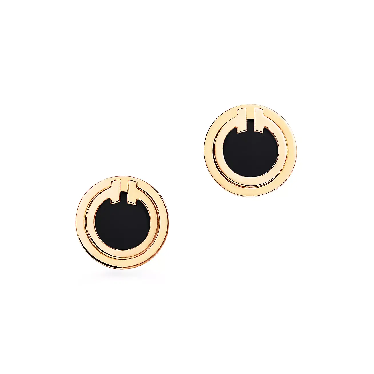 

Серьги Tiffany & Co. T Black Onyx Circle, золото