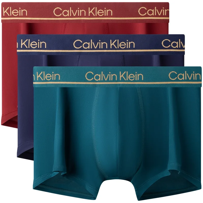 Мужские трусы 3 шт Calvin Klein, ON6-Steel Blue/Jade Green/Vermilion