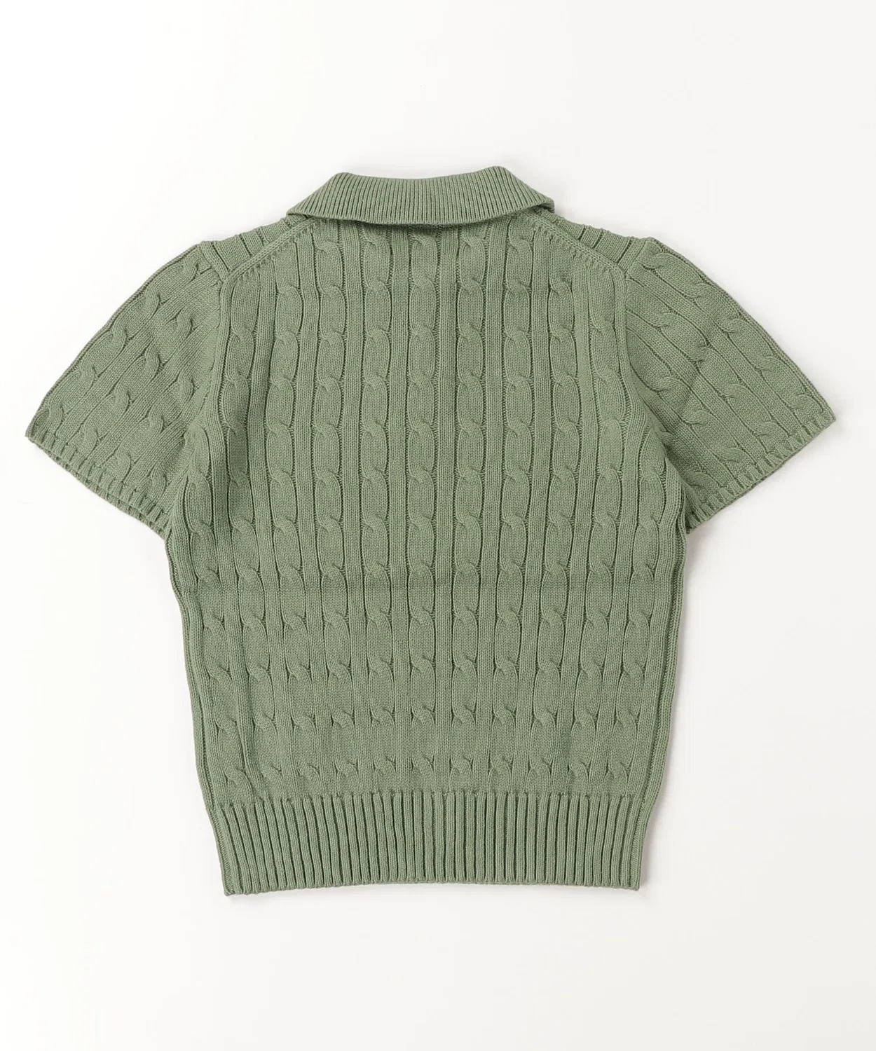 Детский свитер с поло-воротником из хлопка POLO RALPH LAUREN CHILDRENSWEAR, Green — фото 4