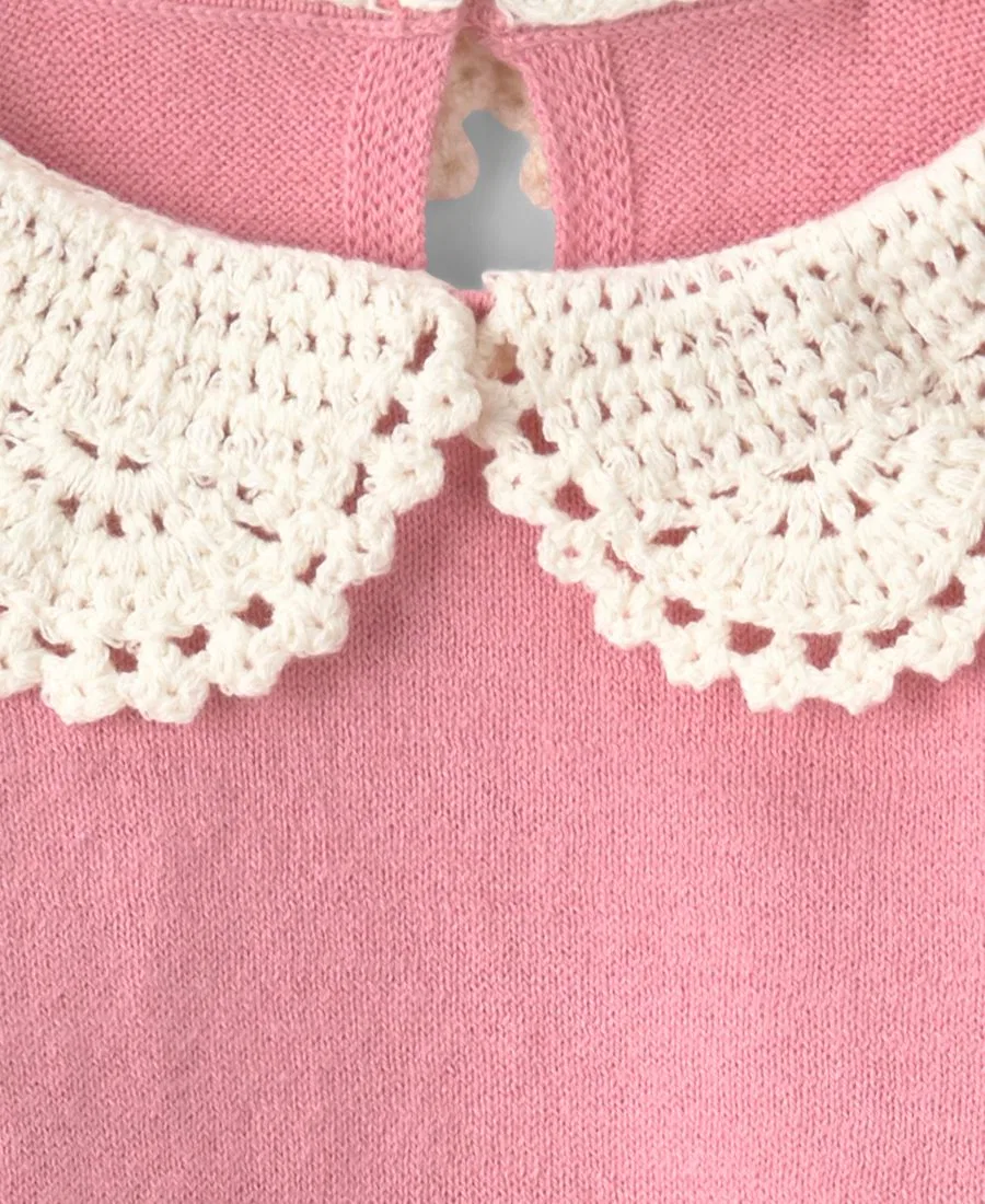 Комплект из свитера и брюк для девочки, с кружевным воротником Carter's, Pink — фото 3