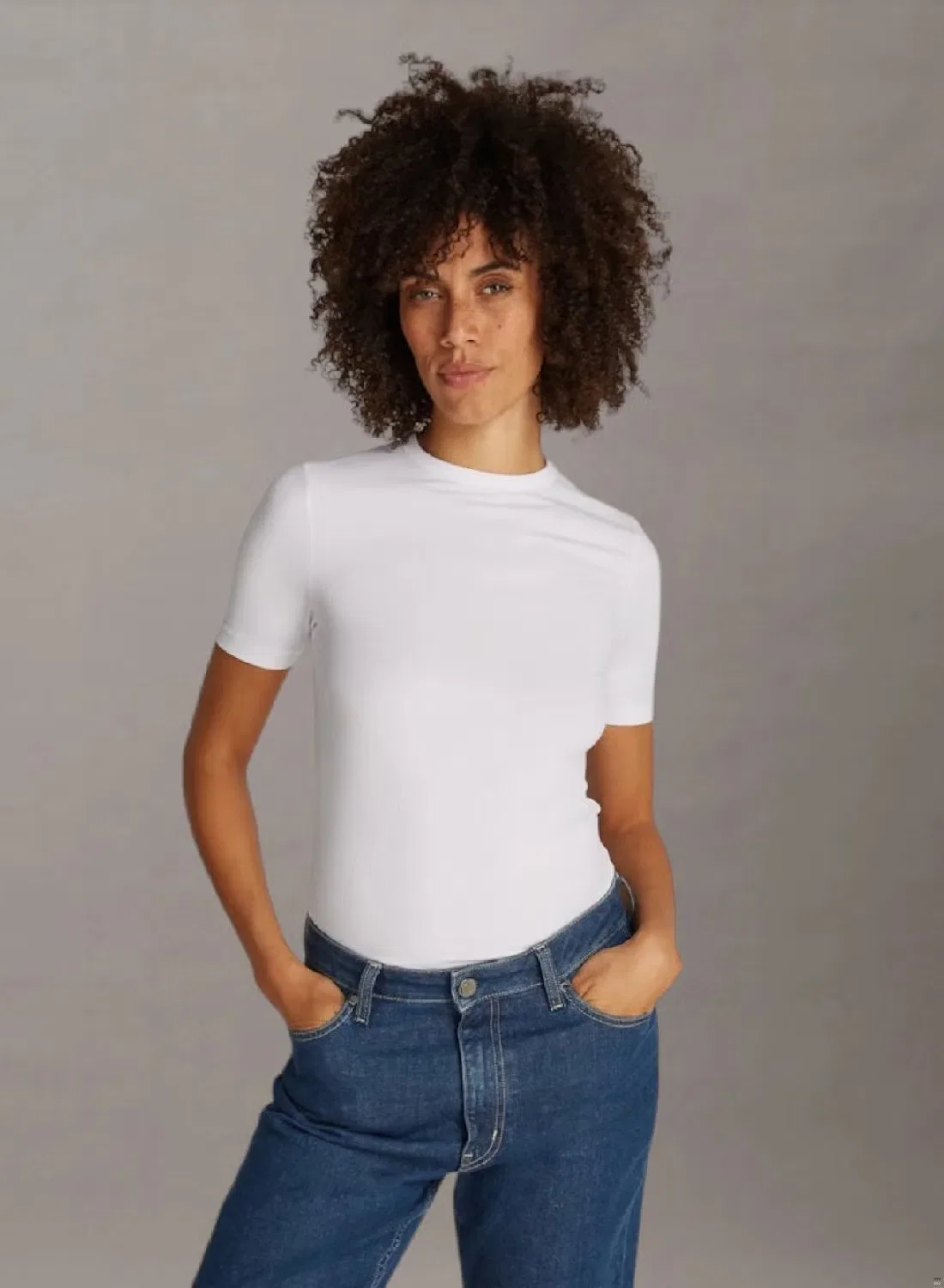 Футболка с коротким рукавом в рубчик Calvin Klein, белый