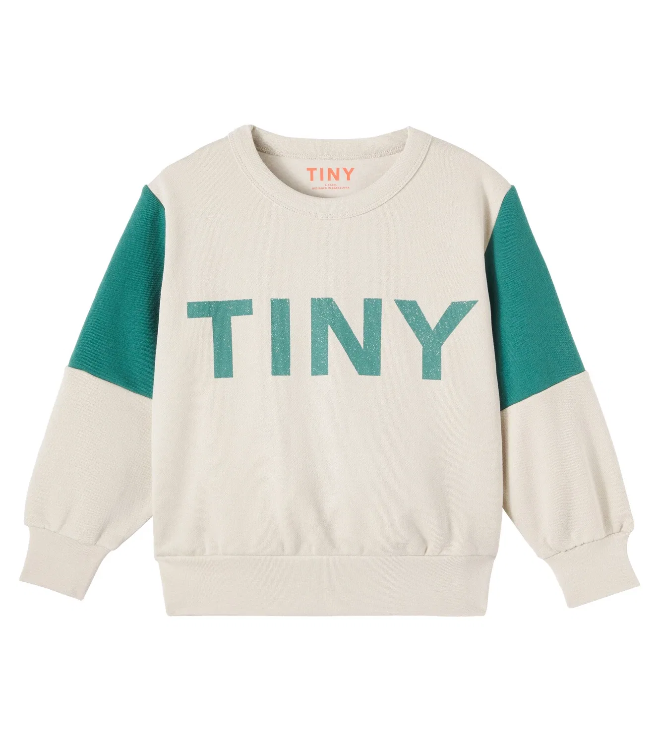 Толстовка из хлопка с цветными блоками Tinycottons, белый