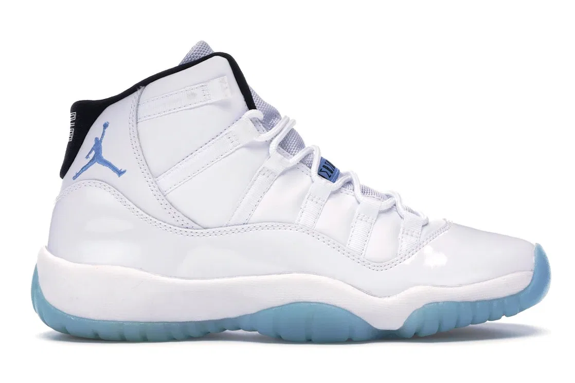 Детские кроссовки для мальчиков с высоким верхом Jordan 11 Retro Jordan, White/Black-Legend Blue