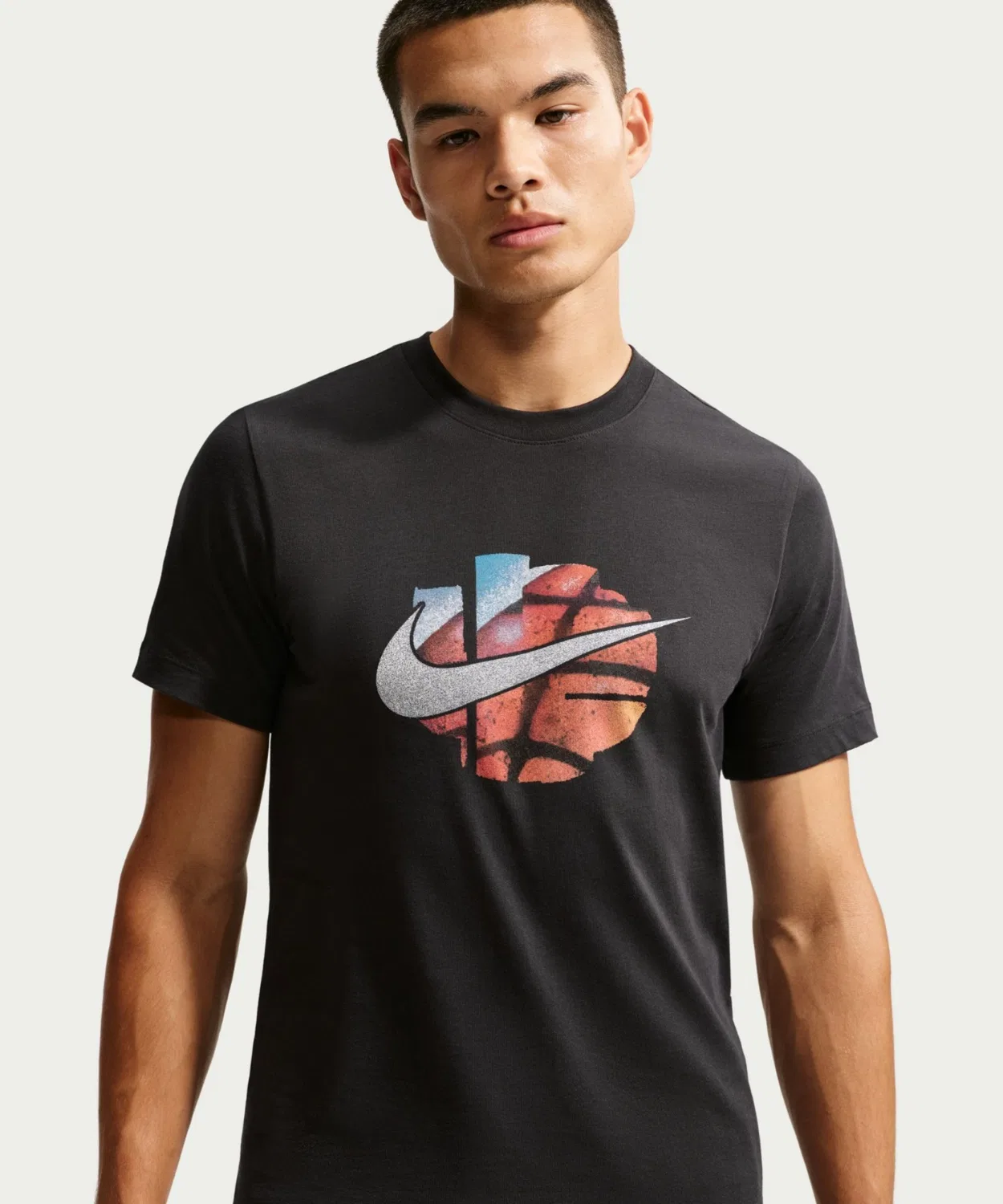Мужская футболка с коротким рукавом и принтом NIKE STD ASBURY VRDNA, Black — фото 2