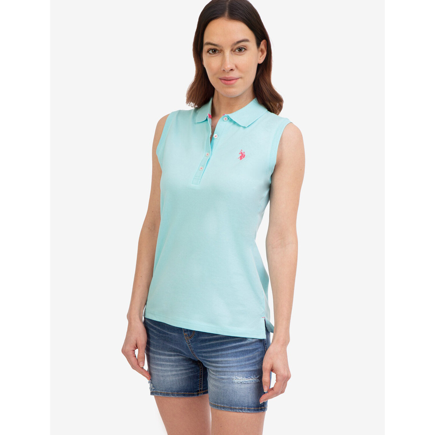 

Футболка-поло U.S. Polo Assn. Classic Sleeveless, бирюзовый