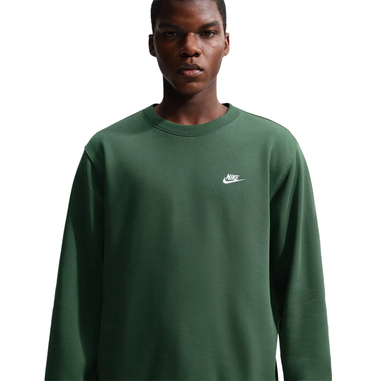 Мужской свитшот свободного кроя Club Crew Nike, Fir/White
