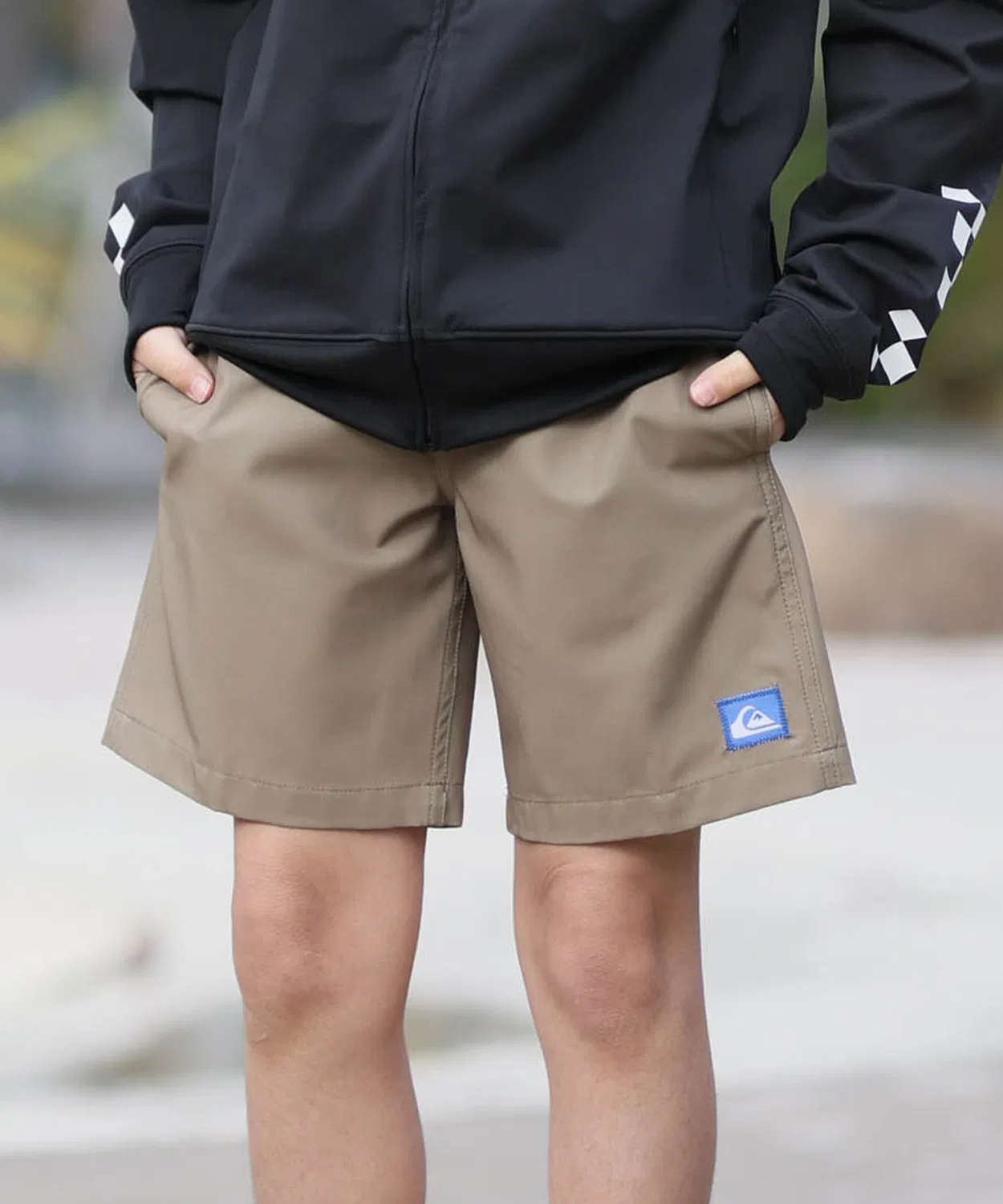Детские плавки для мальчиков с принтом Quiksilver, Khaki Olive