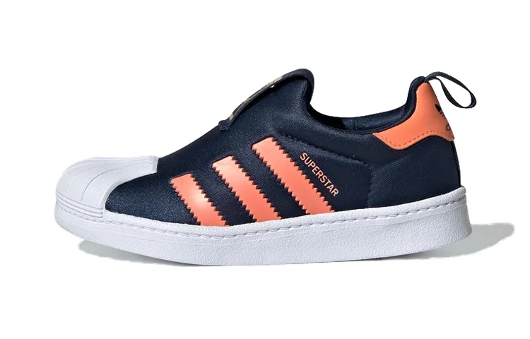 Детские кроссовки с контрастной отделкой Superstar 360 Black Orange White Adidas Originals, Black Orange White