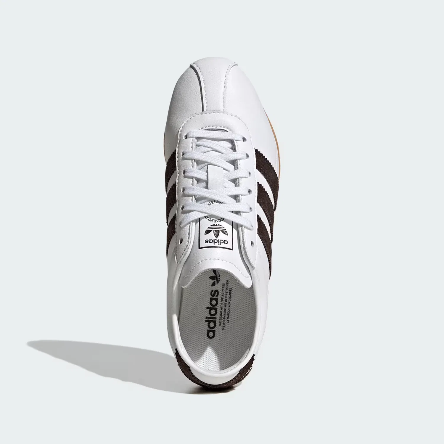 Детские кроссовки кожаные Tokyo Shoes Adidas Originals, облачно-белый/аврора кофе/гум — фото 2