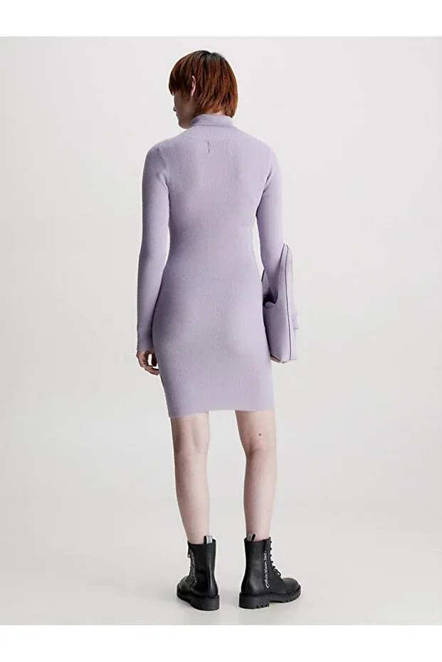 Женское платье-свитер с длинным рукавом Calvin Klein, Purple — фото 2
