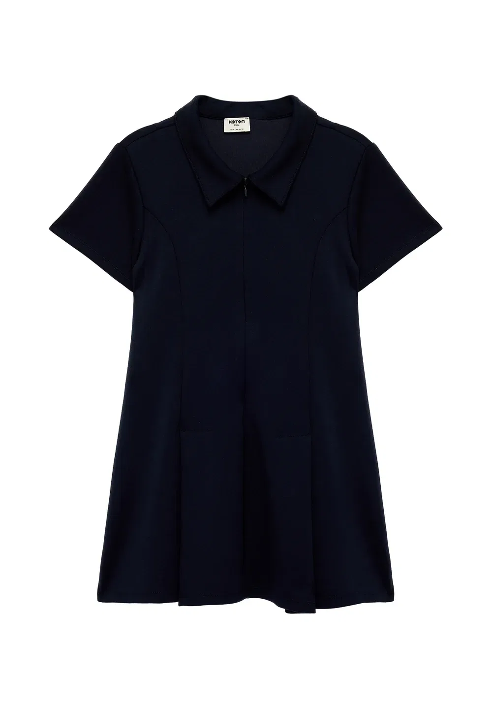 Воротник - трикотажное платье Koton, Dark Blue