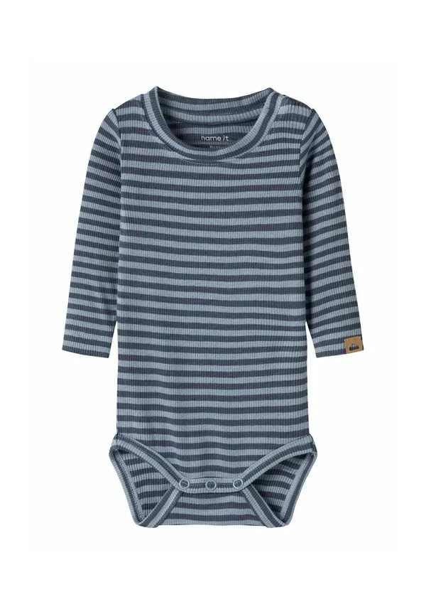 Комбинезон полосатый Romper long sleeved Name It Ashley Blue, синий