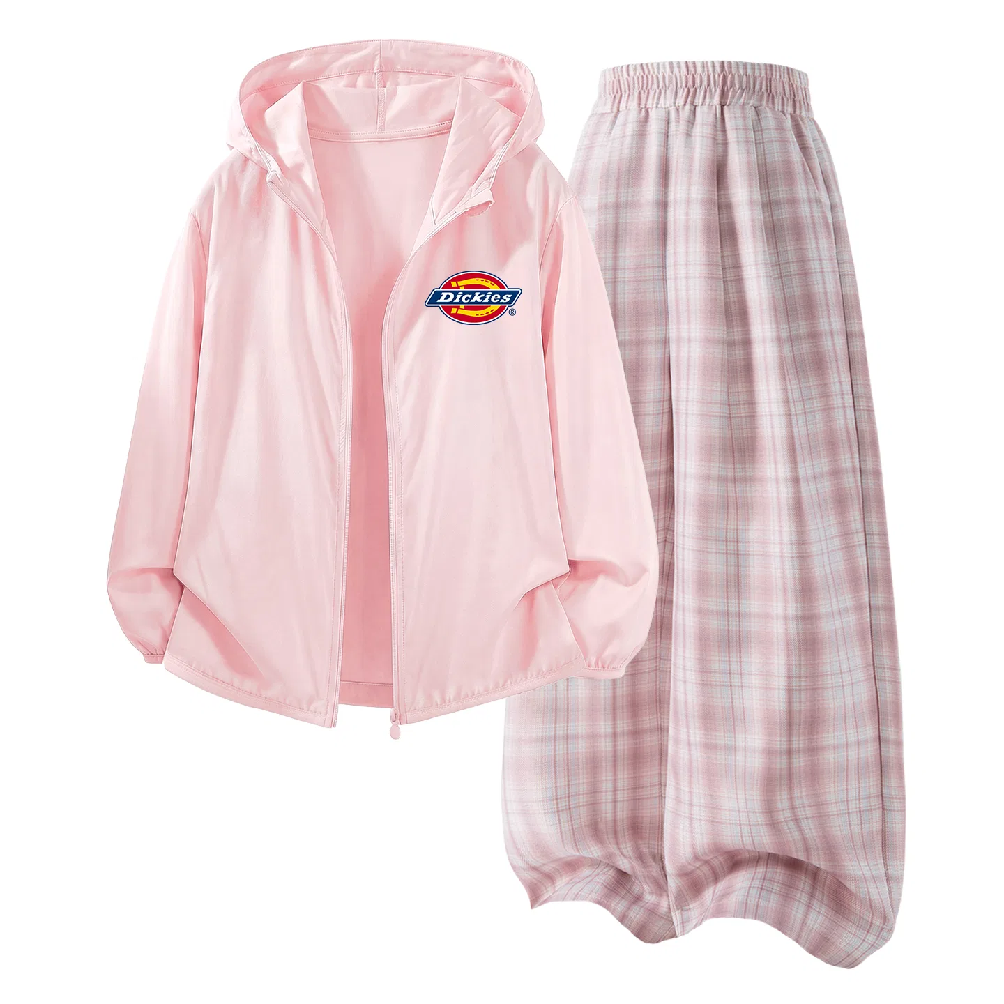 Детский комплект из 2 предметов с защитой UPF50+ Dickies, White/Quartz Pink — фото 4