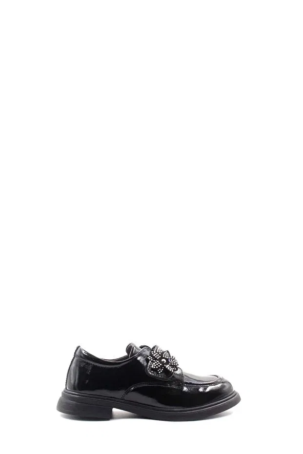 Детские кеды из натуральной кожи с коротким каблуком Fast Step, Black Patent Leather