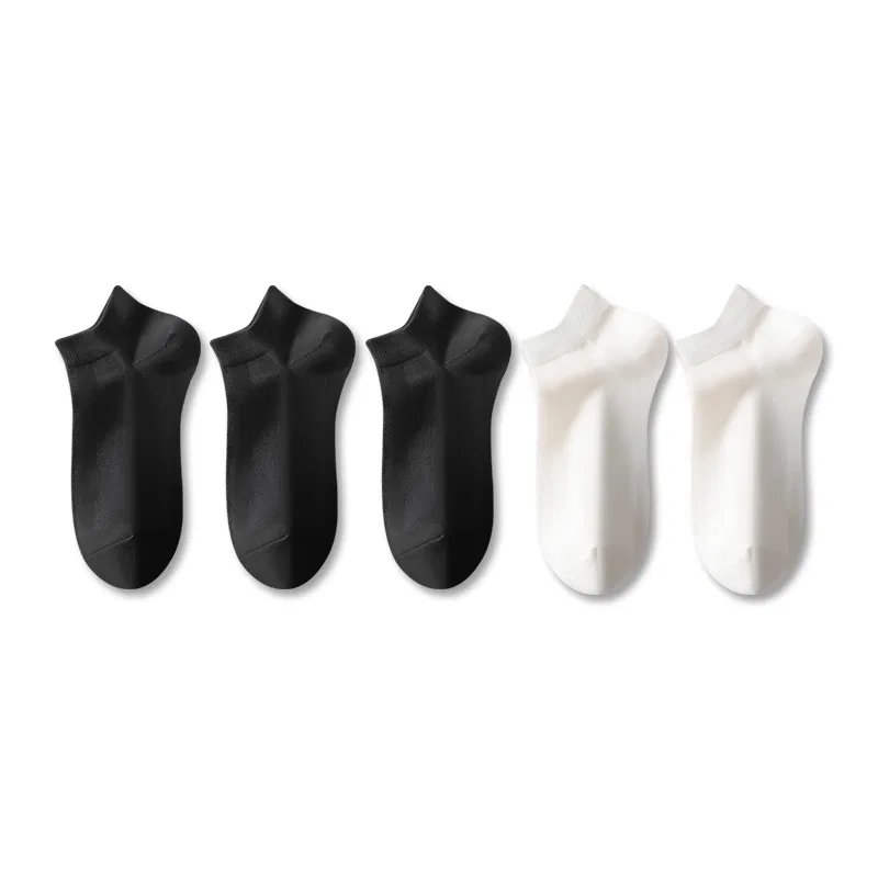 Детские носки-следки 5 пар MINISO, Black 3 White 2