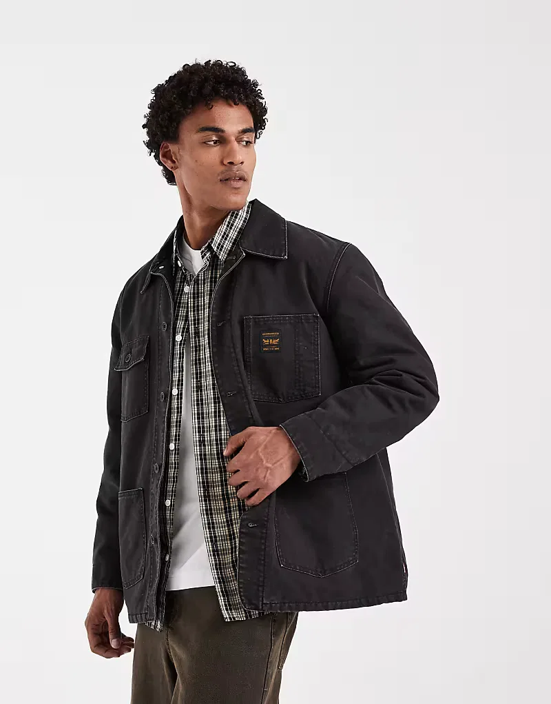 Рабочая куртка Levi's Workwear Berkley из денима, выстиранного, черный