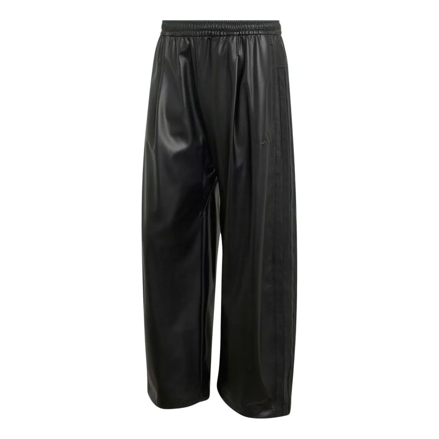 Мужские брюки Stadium Oversized Fit Fake Leather Full Length Open Hem Pants Asia Sizing 'Black' adidas, черный