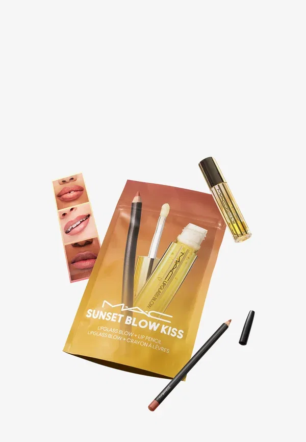Набор для губ карандаш и блеск Sunsetblow kiss lip combo Mac, mauve, цвет mauve