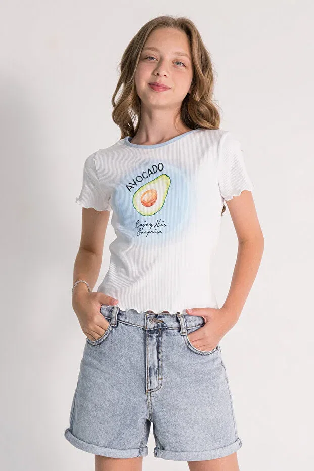 Детские шорты для девочек с высокой талией джинсовые Dmb Boys & Girls, Blue