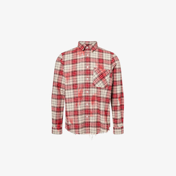 

Рубашка из хлопкового фланеля Regular-Fit в клетку Amiri, цвет samba