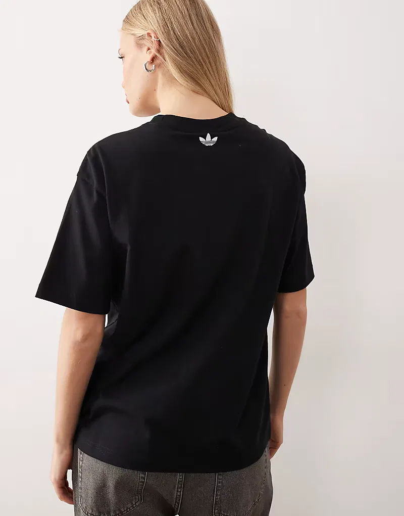 Футболка Adidas Originals с университетским логотипом, черный — фото 3