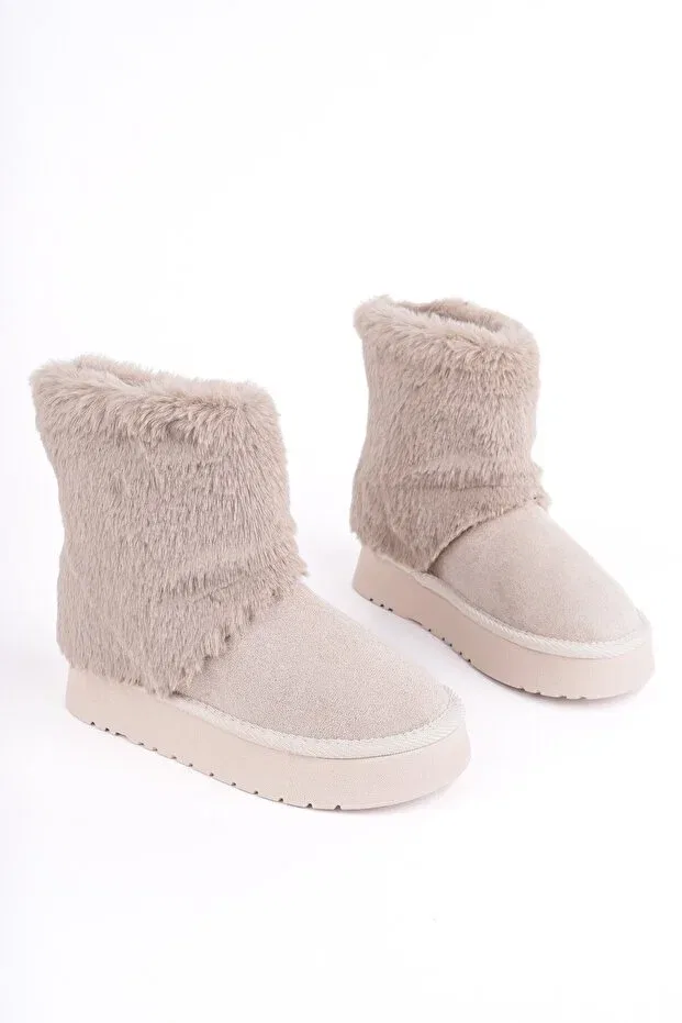 Детские ботинки для девочек на толстой подошве Muggo, Beige — фото 3