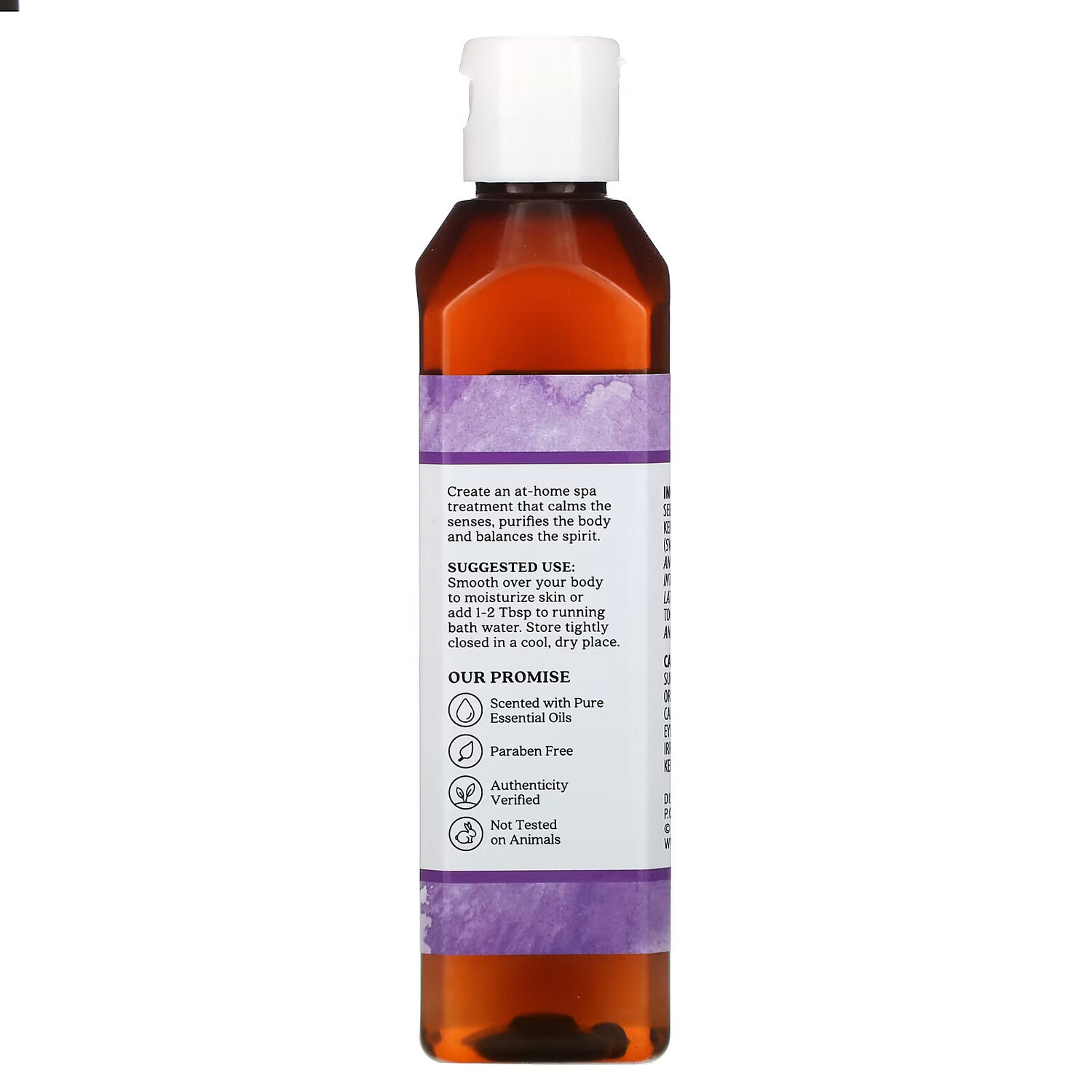 Aura Cacia, Масло для тела с эффектом ароматерапии, успокаивающая лаванда, 8 жидкие унции (237 мл) — фото 3
