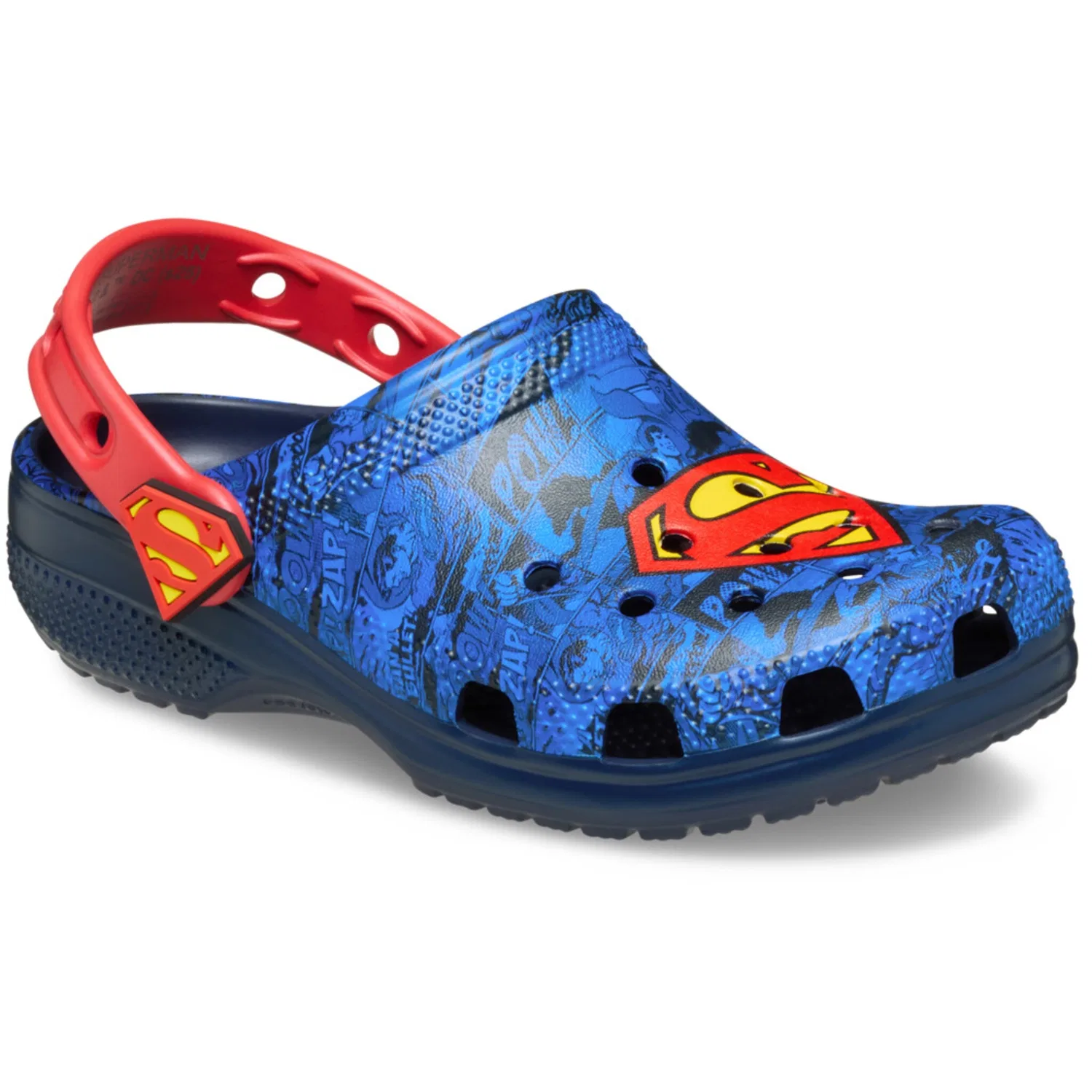 Детские сабо с принтом Superman Crocs, Blue-Red