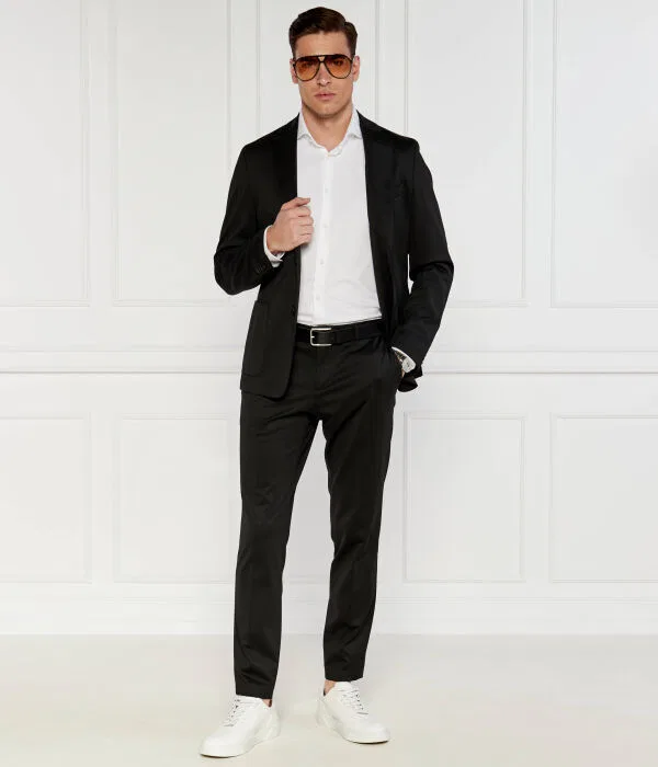 Мужские брюки-чинос regular fit P-Genius BOSS, черный — фото 2