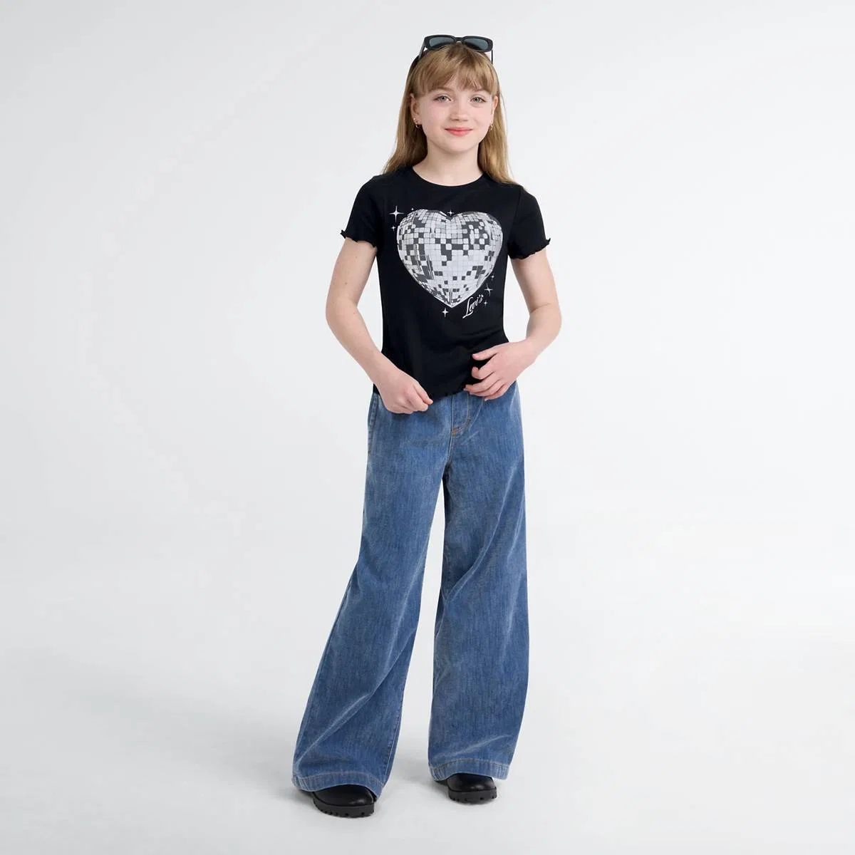 Вязаный топ с диско-шаром для девочек 7-16 лет Levi's, Anthracite - Black — фото 2