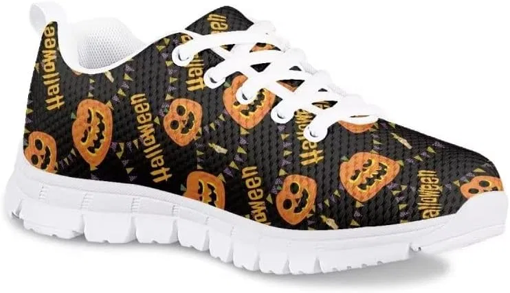 Детские кроссовки для девочек с рождественским принтом AmzPrint, Pumpkin — фото 2
