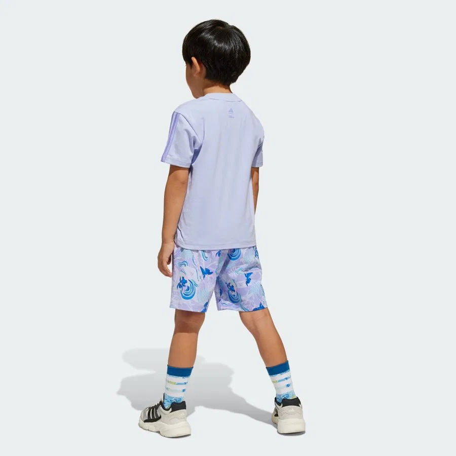 Комплект футболки и шорт с принтом Lilo & Stitch adidas, Фиолетовый — фото 4