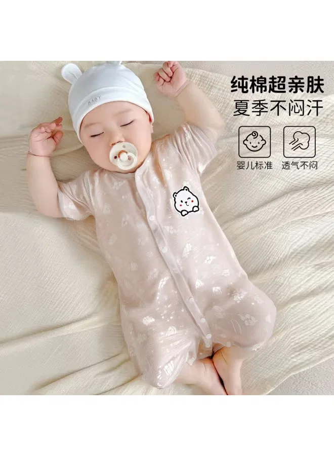 Боди-комбинезон с коротким рукавом для мальчиков Bornbay, коричневый — фото 2