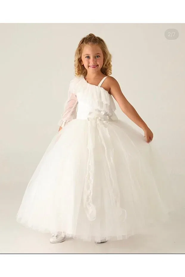 Детское платье для девочек кружевное Lisakids, Cream