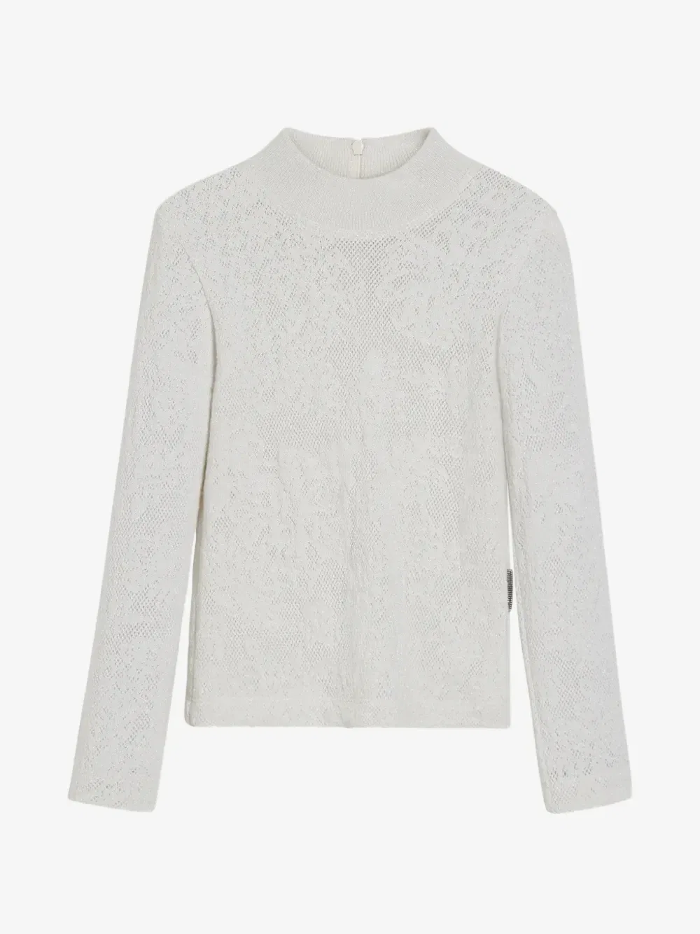 Блузка с кружевом Brunello Cucinelli Kids, белый