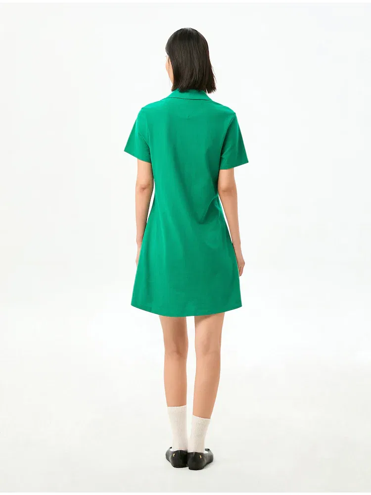 Платье поло с открытым воротом Script TOMMY HILFIGER, Green — фото 2